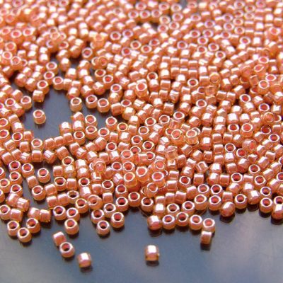 2.5'' Tube 1034 Peach Lined Topaz Toho Treasure Seed Beads 11/0 1.7mm Michael's UK Jewellery