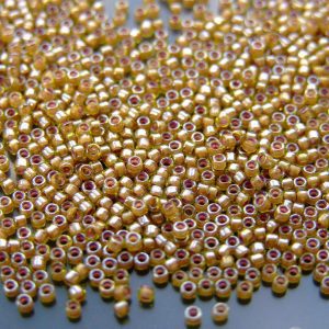 2.5'' Tube 1042 Orange Lined Light Peridot Toho Treasure Seed Beads 11/0 1.7mm Michael's UK Jewellery