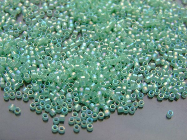 2.5'' Tube 1244 Translucent Celery Rainbow Toho Treasure Seed Beads 11/0 1.7mm Michael's UK Jewellery