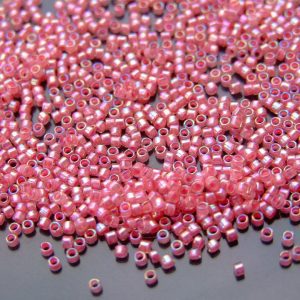 20g Seed Beads TOHO Treasure 1841 Pink Lin. Rosaline Rainbow beads mouse