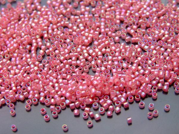 20g Seed Beads TOHO Treasure 1841 Pink Lin. Rosaline Rainbow beads mouse
