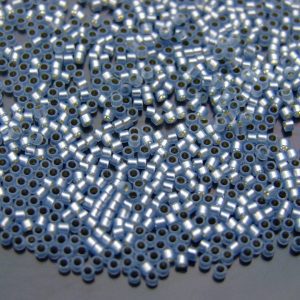 10g Seed Beads TOHO Treasure 2246 Tr. Silver Lined Ice Blue beads mouse