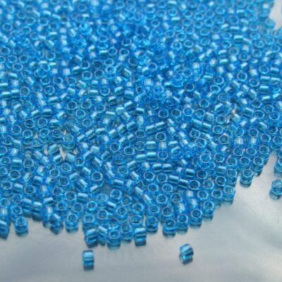 2.5'' Tube 3B Transparent Dark Aquamarine Toho Treasure Seed Beads 11/0 1.7mm Michael's UK Jewellery