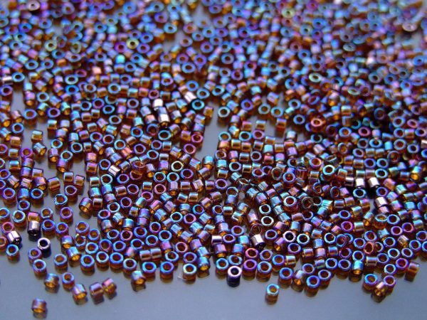 2.5'' Tube 454 Gold Lustered Root Beer Toho Treasure Seed Beads 11/0 1.7mm Michael's UK Jewellery