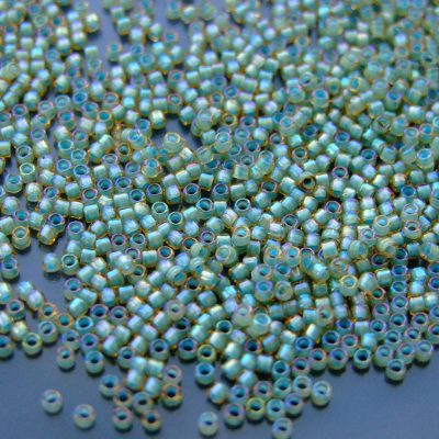 2.5'' Tube 952 Inside Color Light Topaz/Sea Foam Frosted Lined Toho Treasure Seed Beads 11/0 1.7mm Michael's UK Jewellery