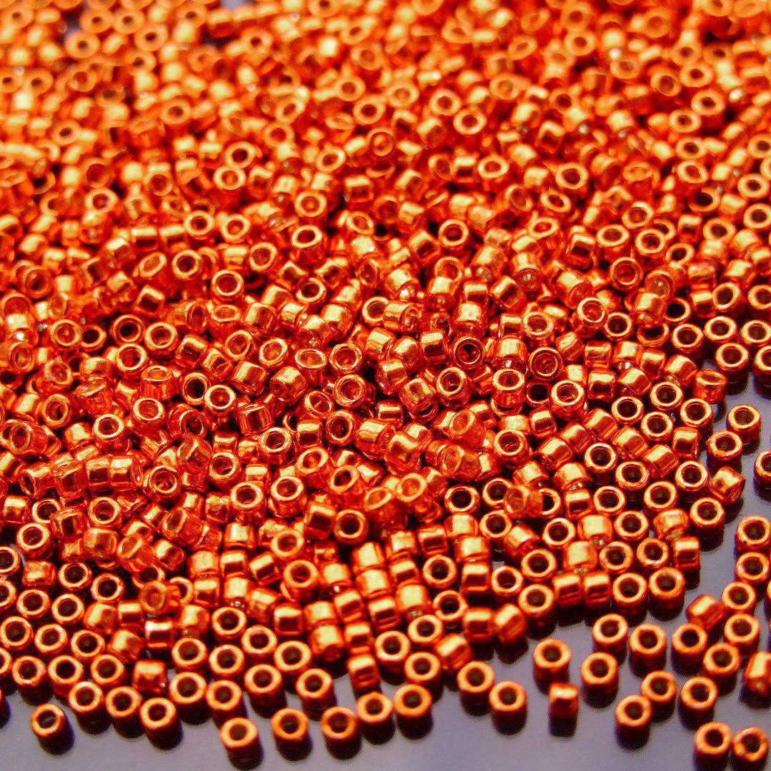 Seed Beads TOHO Treasure PF562 PermaFinish Galvanized Saffron beadsmoouse.co.uk