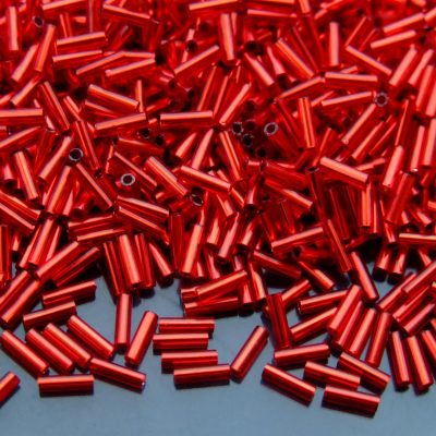 2.5inch tube 25C Silver Lined Ruby Toho Bugle Seed Beads 6mm Michael's UK Jewellery