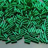 2.5inch tube 36 Silver Lined Green Emerald Toho Bugle Seed Beads 6mm beads mouse