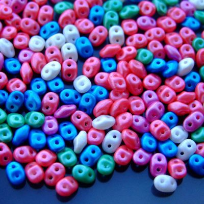 20g SuperDuo Beads Alabaster Pearl Shine Mix Michael's UK Jewellery