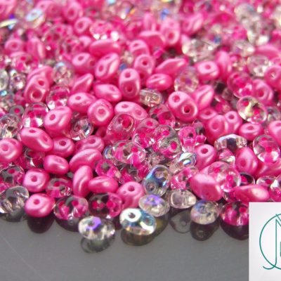 20g SuperDuo Beads Barbie Pink Mix Michael's UK Jewellery