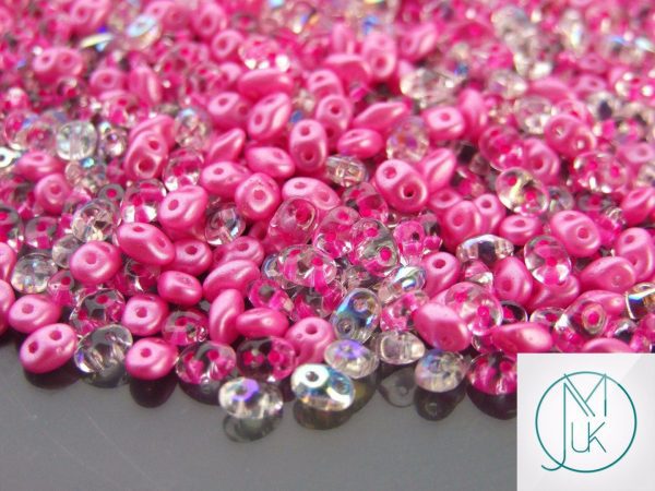 20g SuperDuo Beads Barbie Pink Mix Michael's UK Jewellery