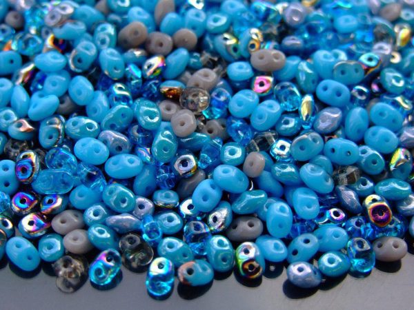 20g SuperDuo Beads Blue Turquoise Mix Michael's UK Jewellery