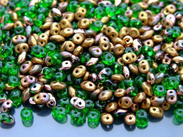 20g SuperDuo Beads Green Chrysolite Mix Michael's UK Jewellery