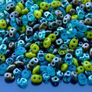 20g SuperDuo Beads Green Moss Mix Michael's UK Jewellery