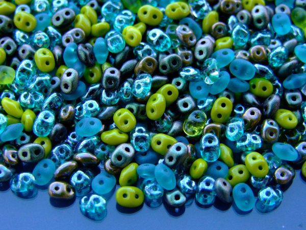 20g SuperDuo Beads Green Moss Mix Michael's UK Jewellery