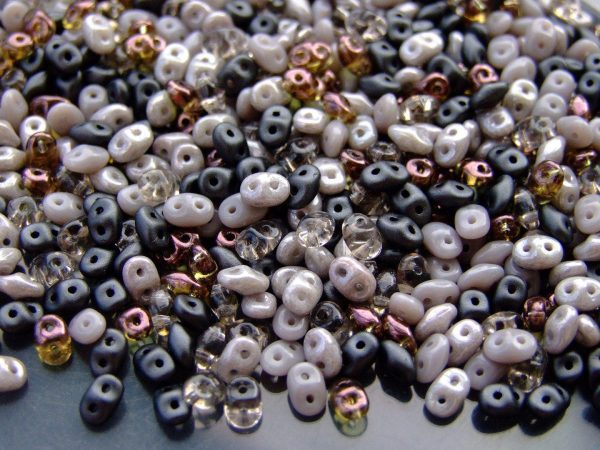 20g SuperDuo Beads Grey Smoky Mix Michael's UK Jewellery