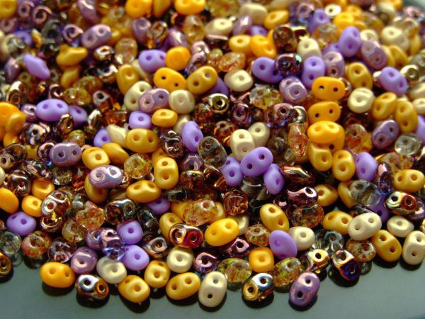 20g SuperDuo Beads Purple Autumn Mix Michael's UK Jewellery