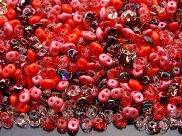 20g SuperDuo Beads Red Pink Mix Michael's UK Jewellery