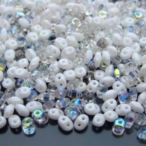 20g SuperDuo Beads White Wedding Mix Michael's UK Jewellery