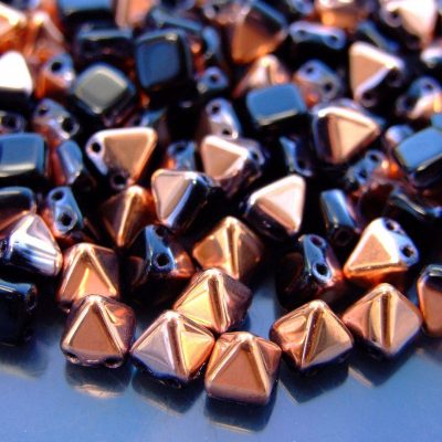 20pcs Pyramid Beads 6mm Gold Capri Jet Michael's UK Jewellery