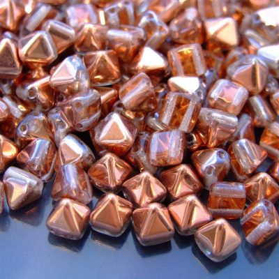 20pcs Pyramid Beads 6mm Gold Capri Michael's UK Jewellery