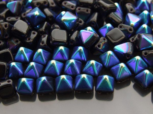 20pcs Pyramid Beads 6mm Jet AB Michael's UK Jewellery
