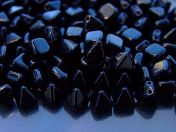 20pcs Pyramid Beads 6mm Jet Michael's UK Jewellery
