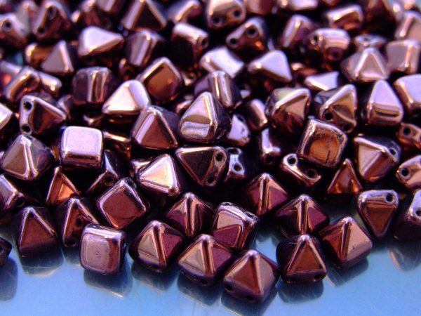 20pcs Pyramid Beads 6mm Luster Metallic Amethyst Jet Michael's UK Jewellery