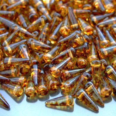 20pcs Spike Beads 4x10mm Crystal Picasso Michael's UK Jewellery