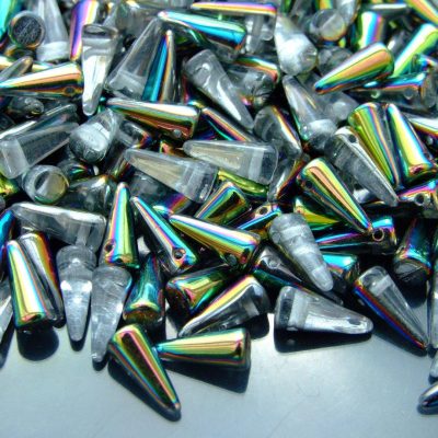 20pcs Spike Beads 4x10mm Crystal Vitrail Michael's UK Jewellery