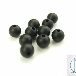 20x 12mm Round Silicone Beads Black Michael's UK Jewellery