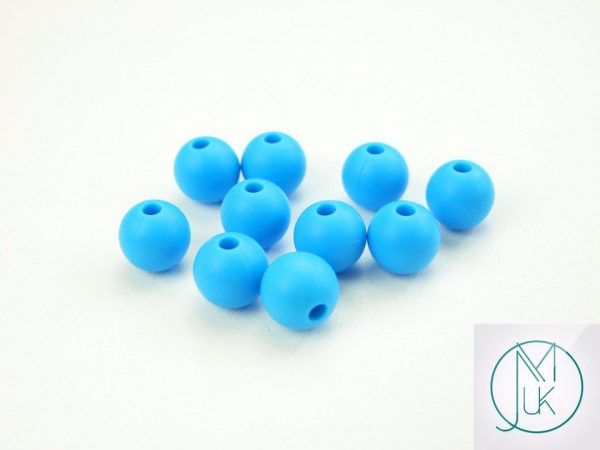 20x 12mm Round Silicone Beads Blue/Deep Sky Blue Michael's UK Jewellery
