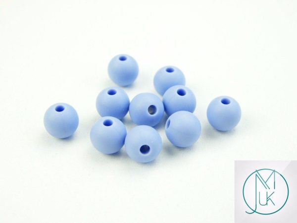 20x 12mm Round Silicone Beads Blue/Serenity Michael's UK Jewellery