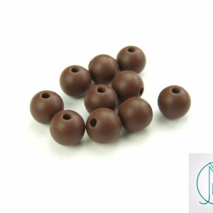20x 12mm Round Silicone Beads Brown Michael's UK Jewellery