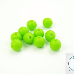 20x 12mm Round Silicone Beads Green/Chartreuse Michael's UK Jewellery