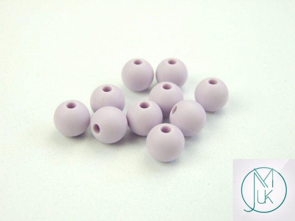 20x 12mm Round Silicone Beads Lavender Fog Michael's UK Jewellery