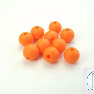 20x 12mm Round Silicone Beads Orange Michael's UK Jewellery