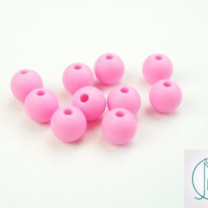 20x 12mm Round Silicone Beads Pink Michael's UK Jewellery