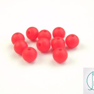 20x 12mm Round Silicone Beads Red Michael's UK Jewellery