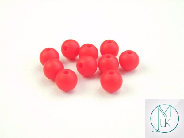 20x 12mm Round Silicone Beads Red Michael's UK Jewellery