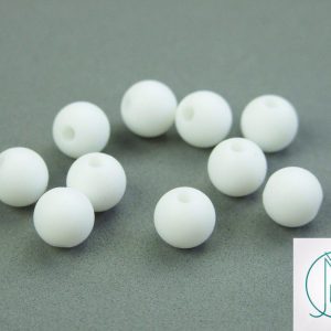 20x 12mm Round Silicone Beads White Michael's UK Jewellery