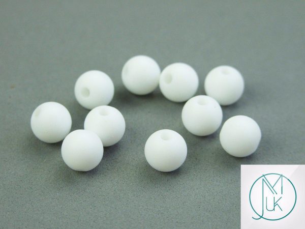 20x 12mm Round Silicone Beads White Michael's UK Jewellery