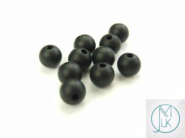 20x 9mm Round Silicone Beads Black Michael's UK Jewellery