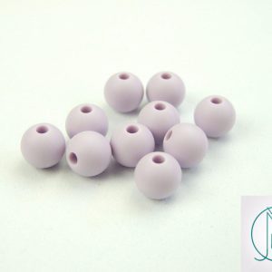 20x 9mm Round Silicone Beads Lavender Fog Michael's UK Jewellery