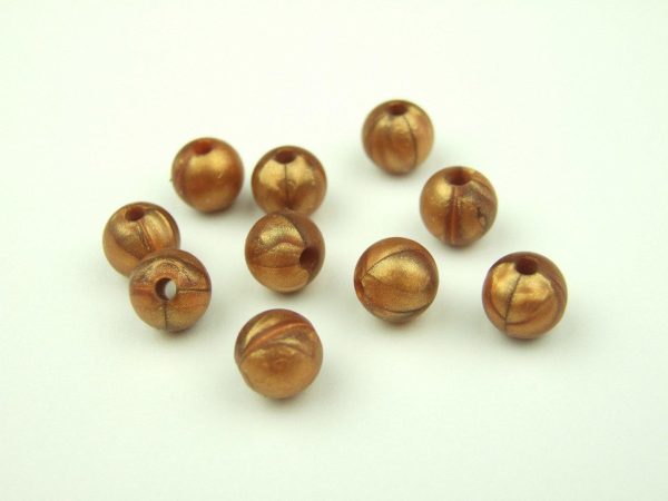 20x 9mm Round Silicone Beads Metal Copper Michael's UK Jewellery