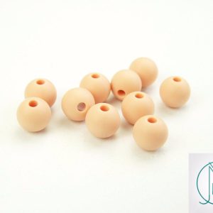 20x 9mm Round Silicone Beads Peachy Michael's UK Jewellery
