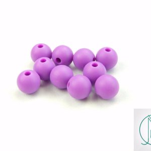 20x 9mm Round Silicone Beads Purple Michael's UK Jewellery