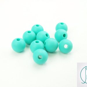 20x 9mm Round Silicone Beads Turquoise Michael's UK Jewellery
