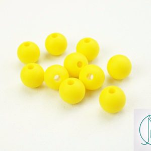20x 9mm Round Silicone Beads Yellow Michael's UK Jewellery