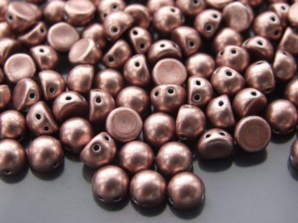 20x CzechMates Cabochon 7mm ColorTrends: Saturated Metallic Pale Dogwood Michael's UK Jewellery